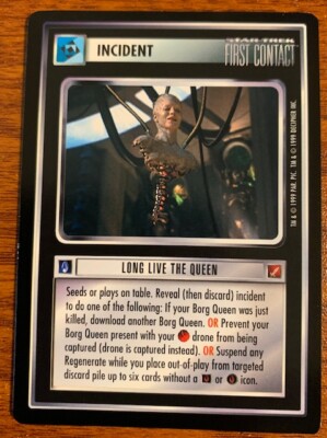 1999 Decipher Star Trek Blaze of Glory Incident Long Live the Queen