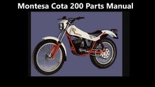 MONTESA Cota 200 PARTS MANUAL w Detailed Exploded Diagrams for Motorcycle Repair