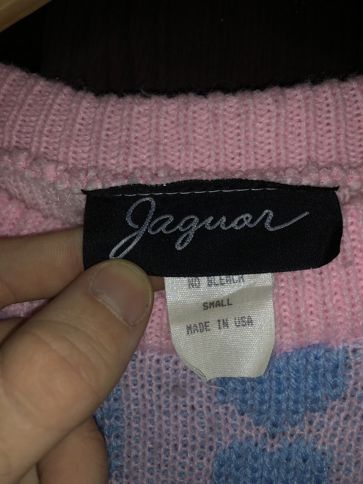 Vintage 90s Knitted Pink Jaguar Sweater Made in USA Cats and Hearts Pattern  Sz S | eBay
