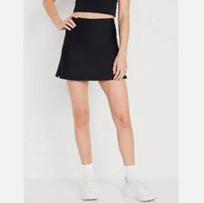 NWT Old Navy Active Extra High-Waisted PowerSoft Skort Black Women XL XXL