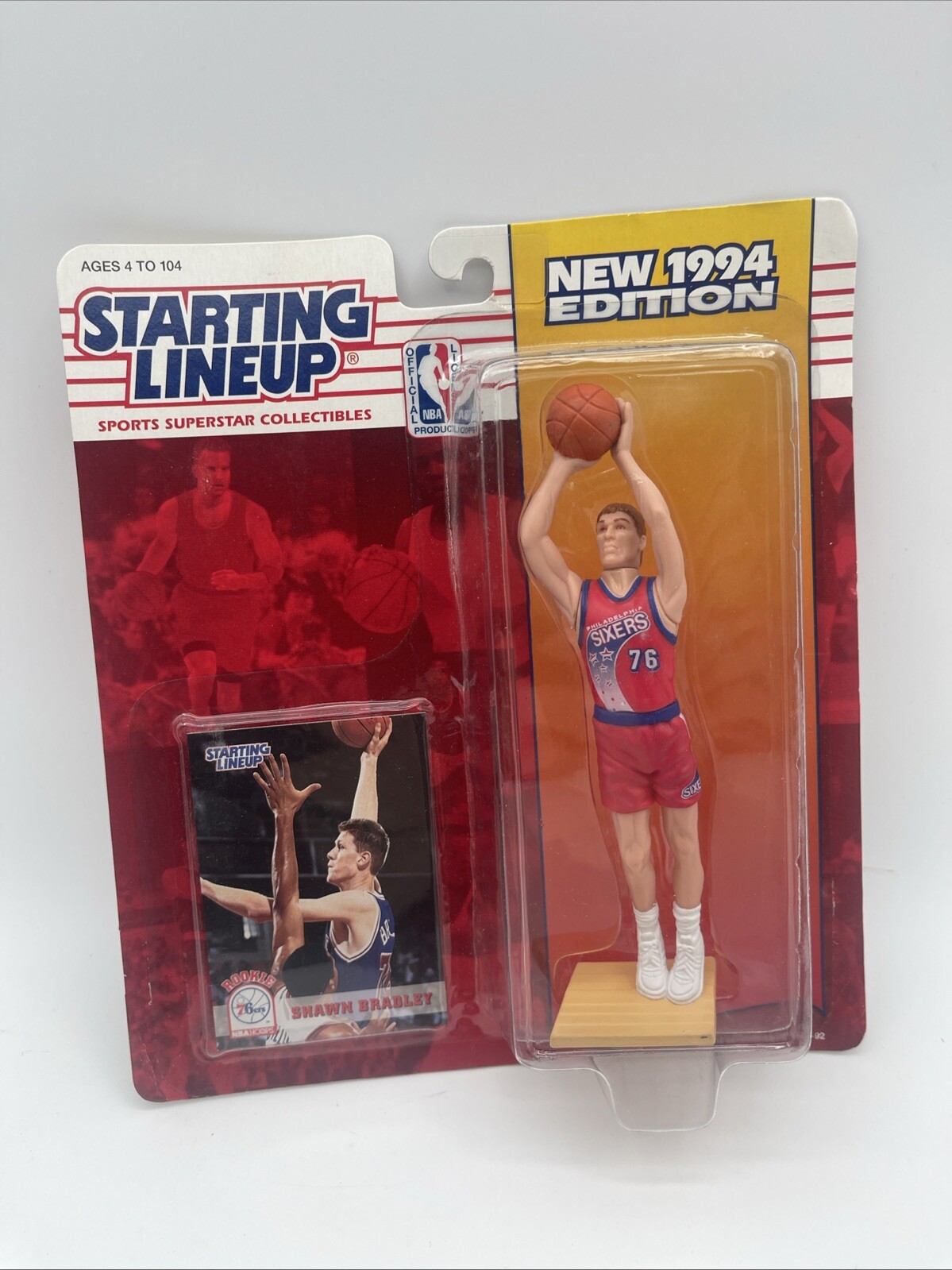 Shawn Bradley 1994 Starting Lineup Action Figure. Factory Sealed SLU