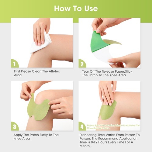 Wormwood Herbal Wellnee Knee Pain Relief Pads Warming Plaster Joint Ache Sticker - Picture 7 of 22