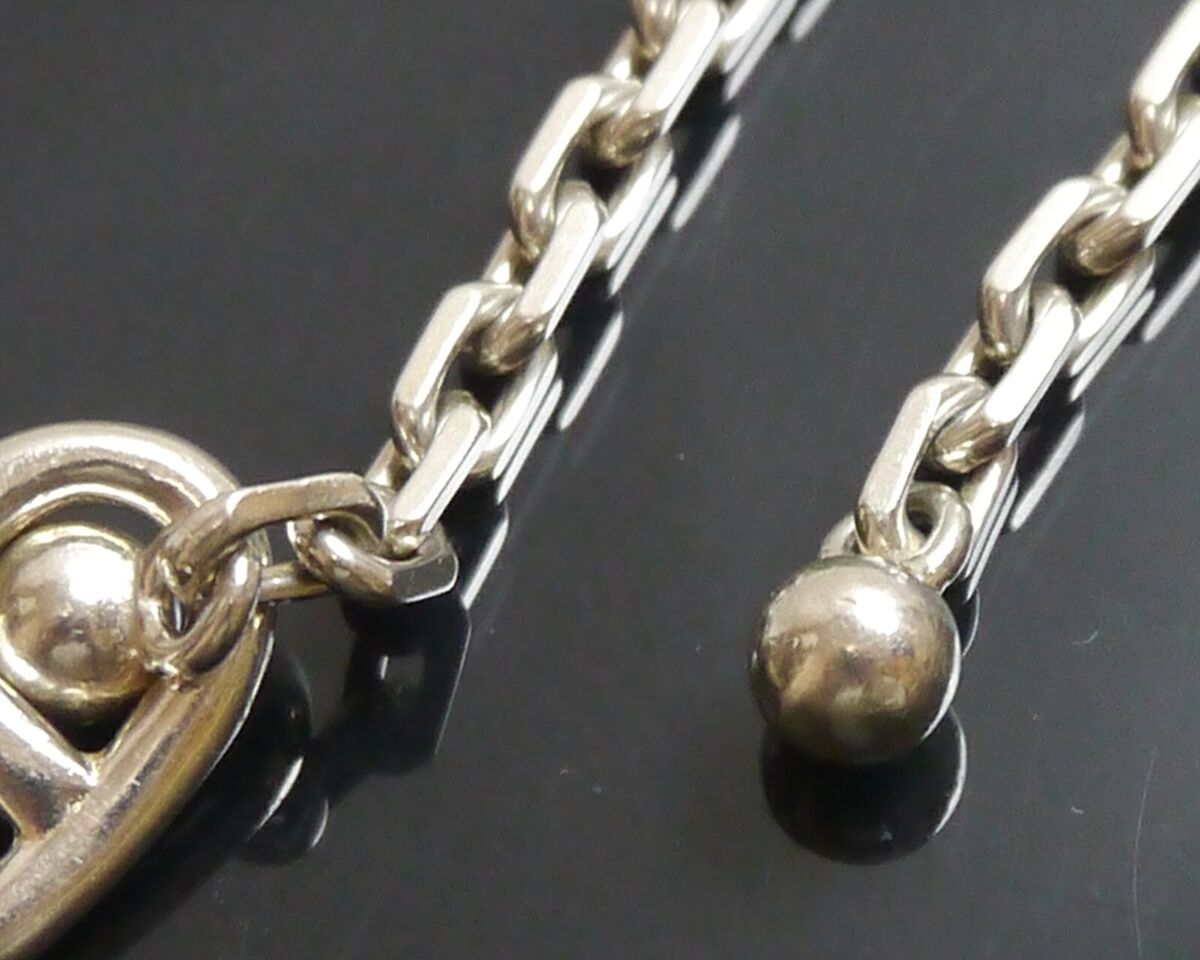 Authentic HERMES key ring Chaine d Ancre Sterling Silver Authentic HERMES key ring Chaine d Ancre Sterling Silver