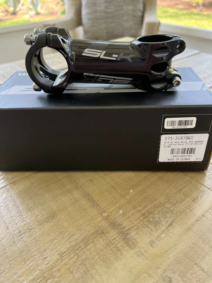 FSA SL-K Stem 1-1/8" Threadless 90mm +/-8 Deg 31.8 Black/Gray 135g Alloy/CSI - Image 2 of 3