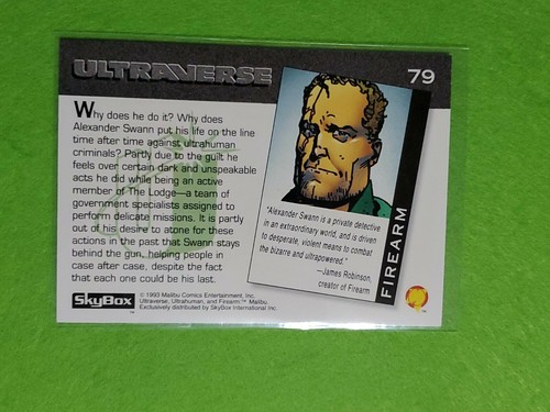 FIREARM #79 MALIBU COMICS 1993 SKYBOX ULTRAVERSE TRADING CARD RAW SINGLE - Picture 2 of 2