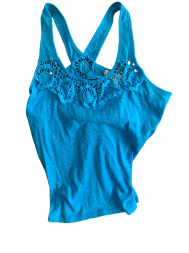 Camiseta sin mangas de plumas de segunda mano decorada a ganchillo talla mediana - Imagen 3 de 9