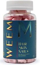 WEEM Hair Skin and Nails Gummies - Supports Healthy Hair Vegan biotin Vitamins