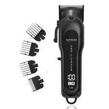 Supreme Trimmer Pro Clipper Lite w/ Fade Blade, Comb  Scissors  STC5000 Black
