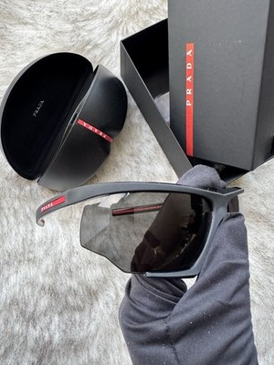 PRADA Linea Rossa SPS07Y Sonnenbrille | Schwarz | Logo Sommer Sport