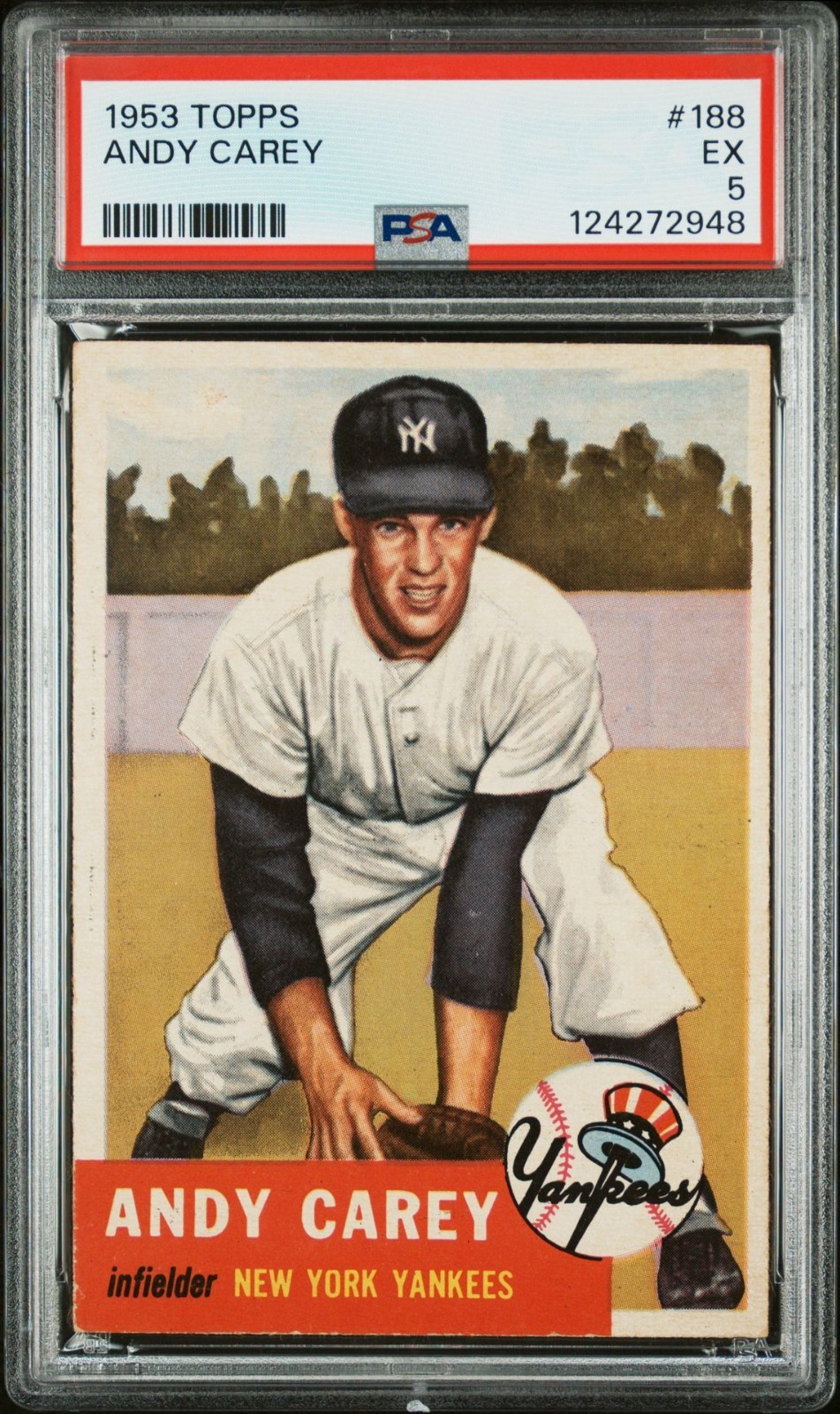1953 Topps Andy Carey #188 PSA 5 EXCELLENT