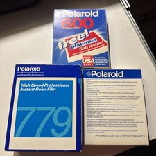  3 packs NOS Vintage Polaroid Film 600 Instant, 770 Color, Type 600 MIXED LOT