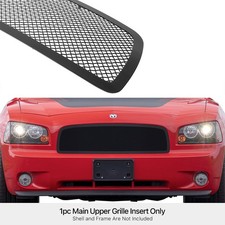 For 2005-2010 Dodge Charger Black Stainless Mesh Premium Grille Insert