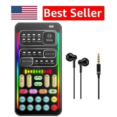 Real-Time Voice Modifier with Cool Lights - i9 Live Sound Card for All Platforms