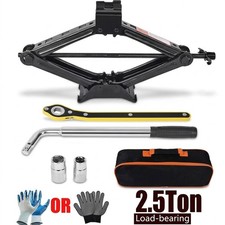 2.5 Ton Scissor Jack Handle Crank Wheel Lug Wrench Tool Kit Car Garage Tire 2.5 Ton Scissor Jack Handle Crank Wheel Lug Wrench Tool Kit Car Garage Tire