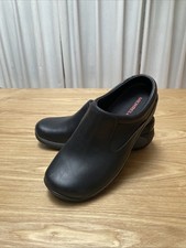 Merrell Encore Q2 Slide Clog Womens Size 6 Black Leather Slip On Casual Shoes
