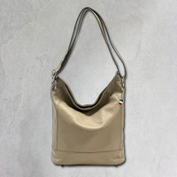 Florence Echtleder Hobo Bag Damen Taupe Schultertasche UmhäNgetasche OTF159C