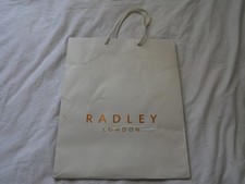 Radley London Large White Paper Gift Bag Rope Handles Luxury Carrier Shopping Ba