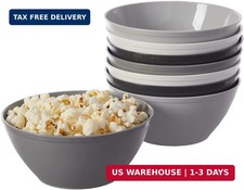 US Acrylic Unbreakable 28 oz. Plastic Stackable Cereal Bowls for Snacks Ice Cr