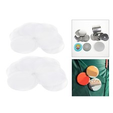 100Pcs Badge Maker Machine Maker Crafts Transparent Shells Components Clear