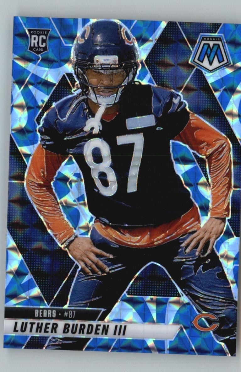 Luther Burden III 2025 Mosaic Reactive Blue Rookie Card #383 Bears RC
