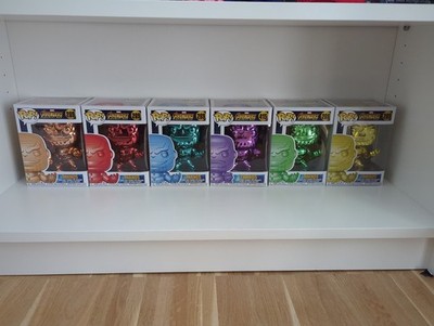''Funko Pop! Thanos Chrome Set   6 Figuren   Marvel Avengers   OVP   Sammler''