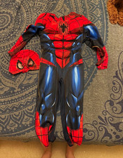 Spider-Man Boys Superhero Fancy Dress Costume Jumpsuit & Mask Size 5-6