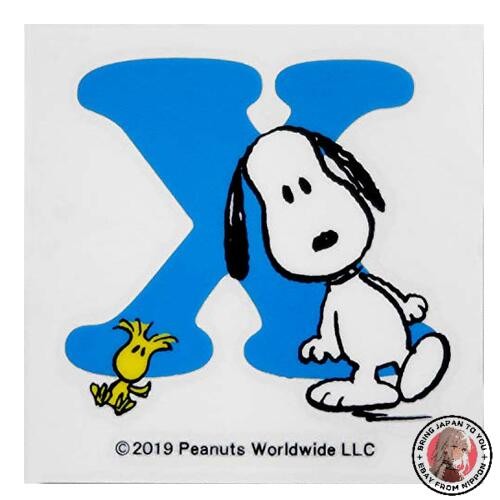 NEU Meido Snoopy Initialen Aufkleber Abziehbild Typ Alphabet X SN234 - Bild 1 von 1