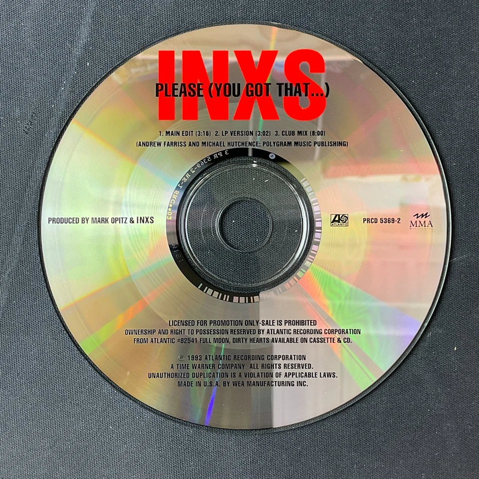 1993 INXS: Please (You Got That...) VG+ Single PROMO CD w/FLP Case Atlantic US! - Image 2 of 4