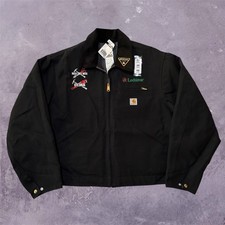 NEW Carhartt J01 Detroit Duck Jacket USA Made Blanket Lined Sz 48 Reg Black NOS