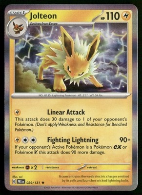 Jolteon 029/131 SV: Prismatic Evolutions Holo Pokemon TCG