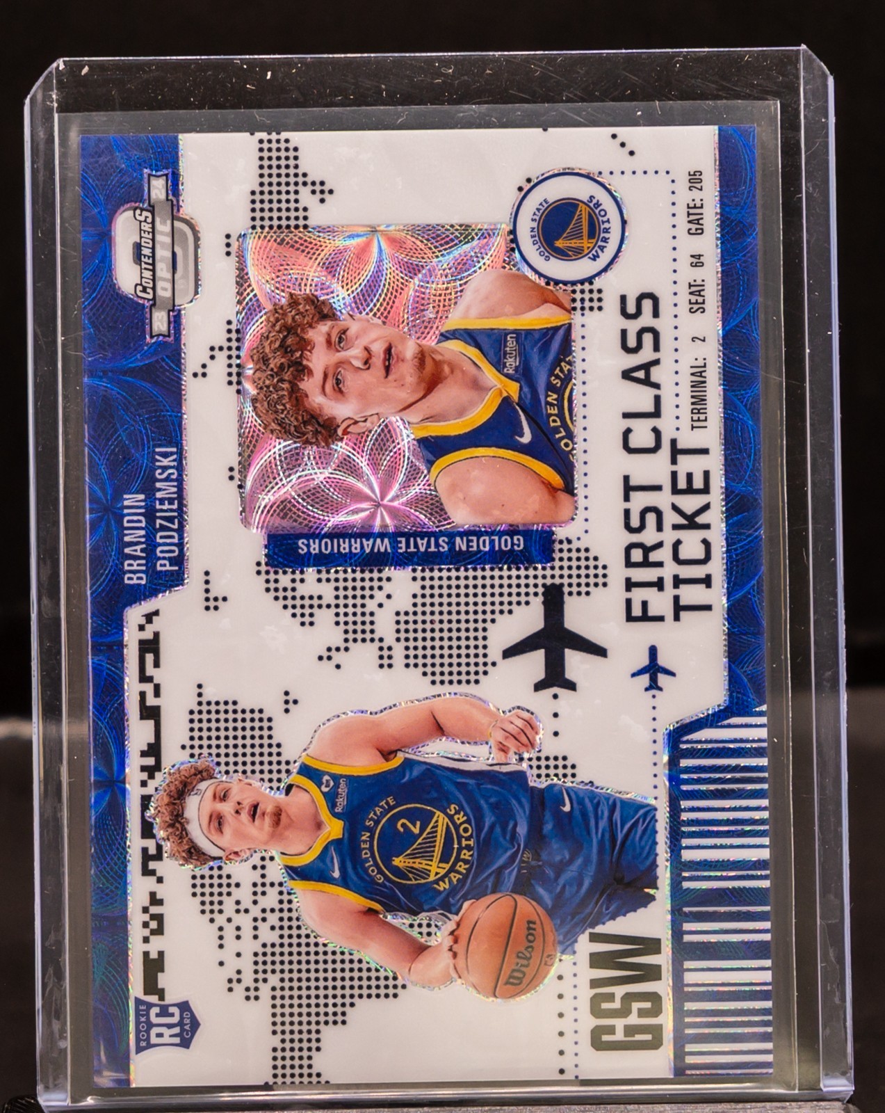 Brandin Podziemski 2023-24 Contenders Optic First Class Ticket Choice Rookie /25