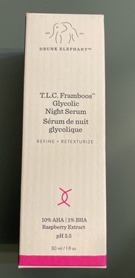 Drunk Elephant T.L.C. Framboos Glycolic Night Serum - 1 fl. oz,New,Sealed
