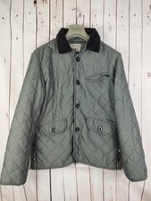 Vintage KANGOL Size Large Limited Edition Quilted Coat / Jacket Herringbone Grey