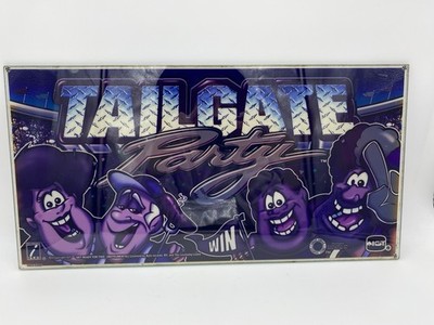 Vintage IGT Tailgate Party Slot Machine Back Glass Casino Art 9 X 17 9  X 17 
