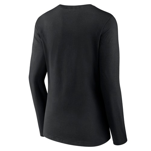 Women's Black Vegas Golden Knights Forge Long Sleeve V-Neck T-Shirt - 第 3/5 張圖片