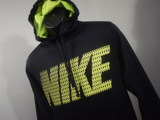 Nike Therma Fit Fleece Hoodie Black Long Sleeve Pullover Men Size Small