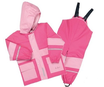 Playshoes Regen-Anzug Basic Set Regenjacke und Regenhose rosa Gr. 92 NEU!