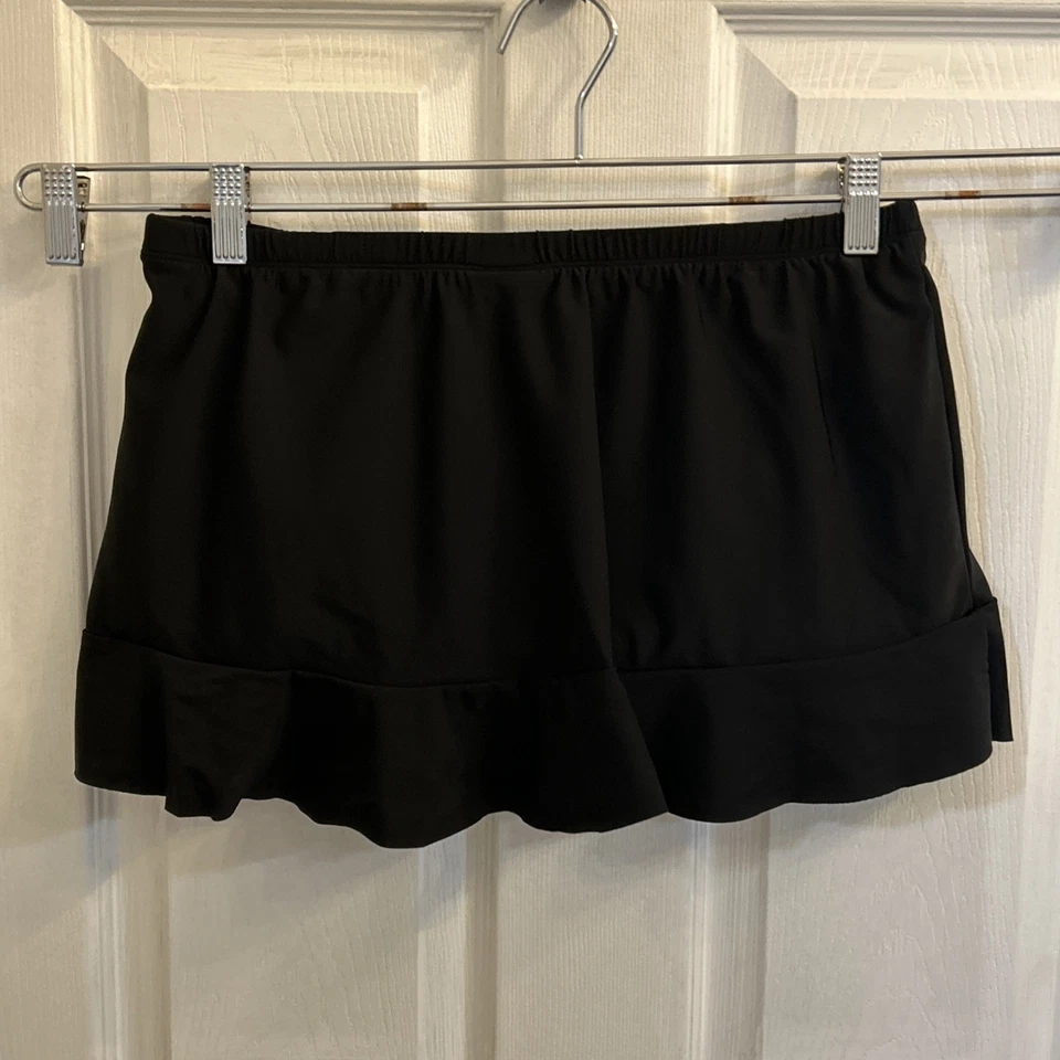 NWT Falda de baño con volantes en verde aqua negra de cobertura completa Talla mediana 8/10 Negro Foto 2 de 4