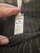 Halara Shorts White Strips Pockets And Belt Loops