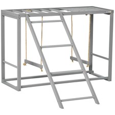 Chicken Activity Play with Swing Set for 3  4 Birds, Wooden Chicken Coop Acces...