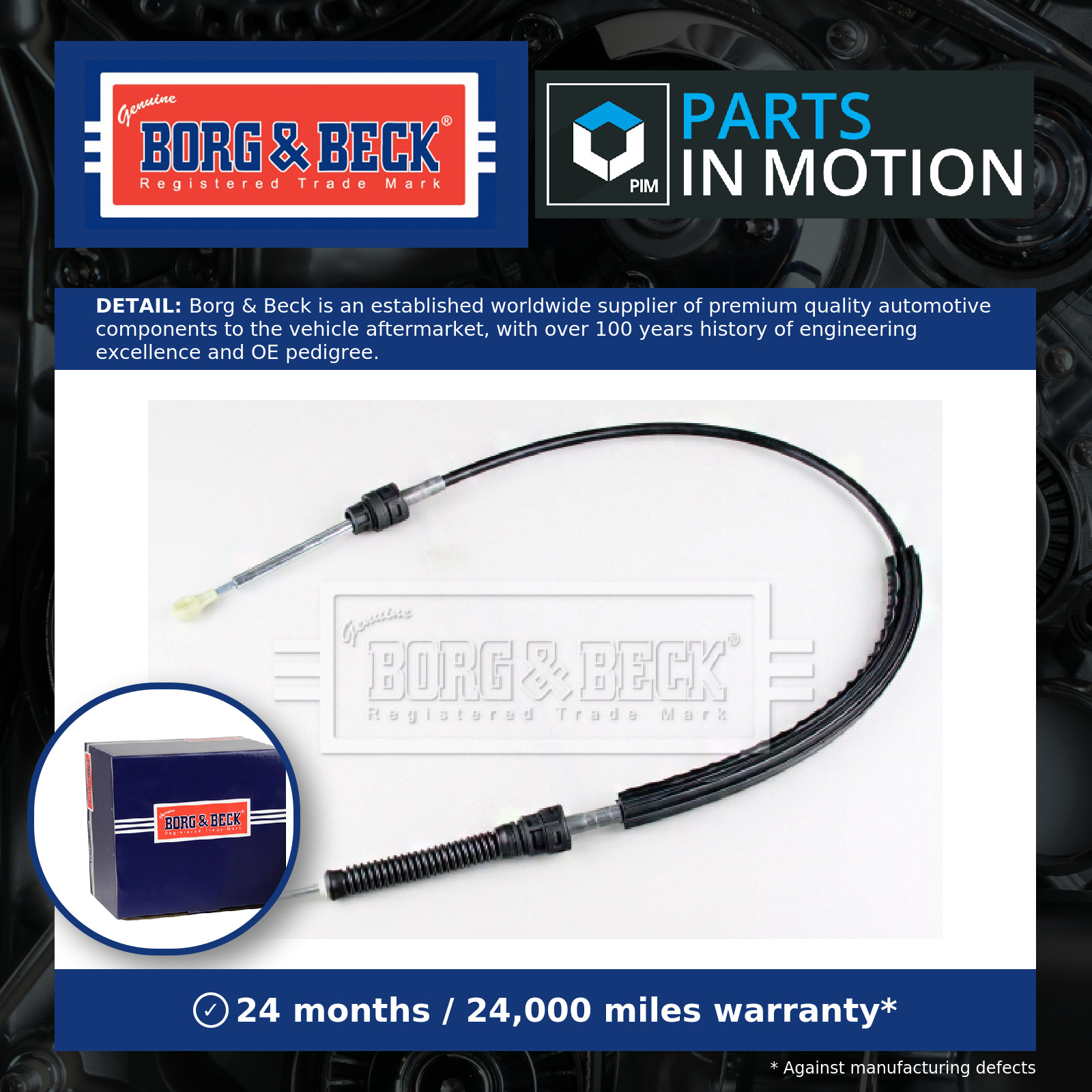 Gear Change Cable BKG1239 Borg & Beck 1K0711265AP 1K0711265L Quality Guaranteed