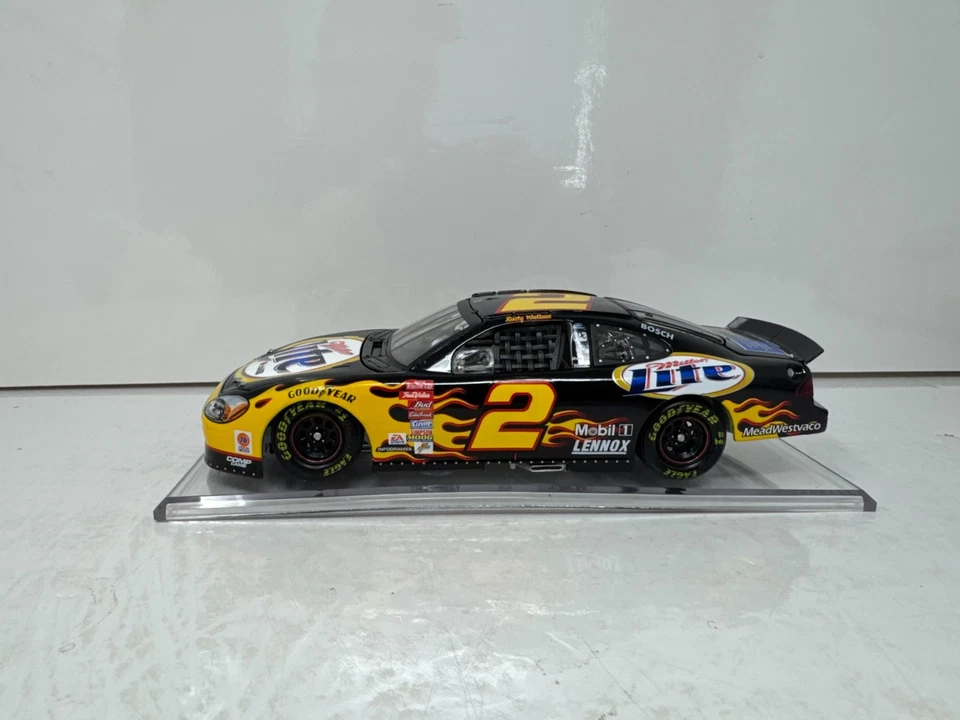 Acción Nascar #2 Rusty Wallace Miller Lite Negro 2002 Ford Taurus 1:24 Diecast Foto 4 de 4