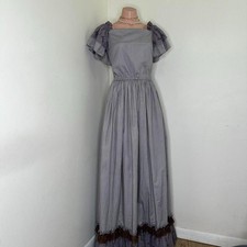 Vintage Handmade Gray Regency Gown