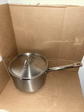 Paderno 11106 Stainless Steel 4Qt Sauce Pan W/Lid Induction Ready