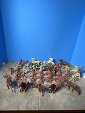 Marx 54mm TV Western Cowboys Horses Lot