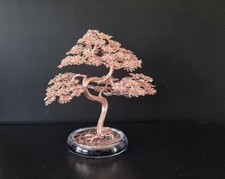 Rose Gold Wire Bonsai Tree 9.5in, Shelf Decoration, Farewell Or Christmas Gift