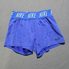 Nike Dri-FIT kids Purple Heathered Athletic Training Shorts Logo Small youth