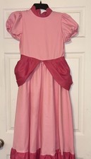 Girls Large Princess Peach Halloween Dress Super Mario Bros Cosplay Nintendo