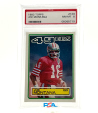 Joe Montana - 1983 Topps - (PSA 8), 49ers, Card #169