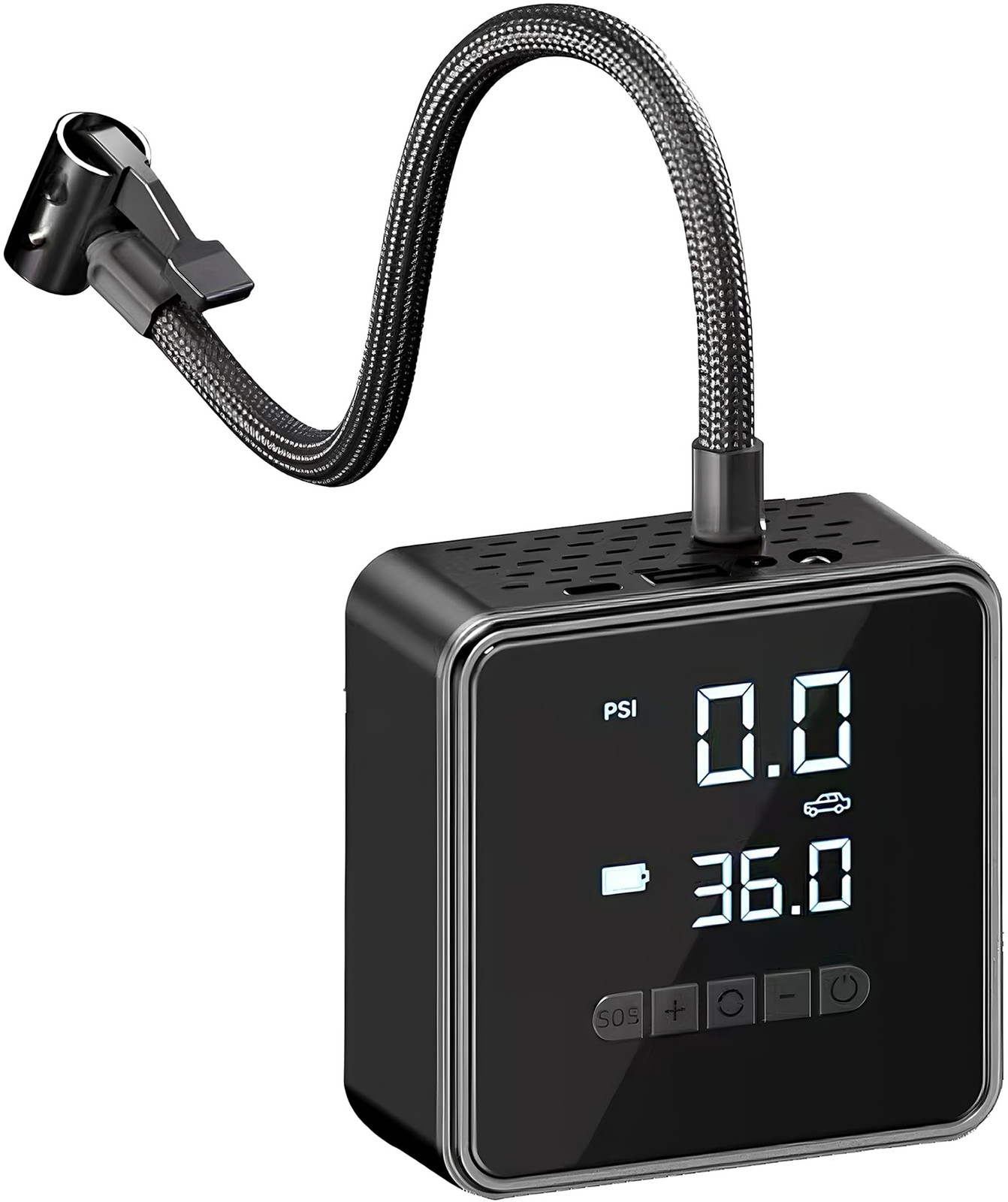 - 150 Psi Pump For Car Tires Black